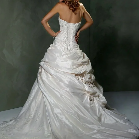 Elegant Strapless Wedding Gown - Picture 2 of 7